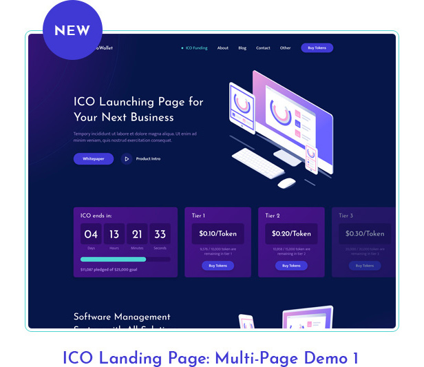 ICO Kryptova - Cryptocurrency HTML Template