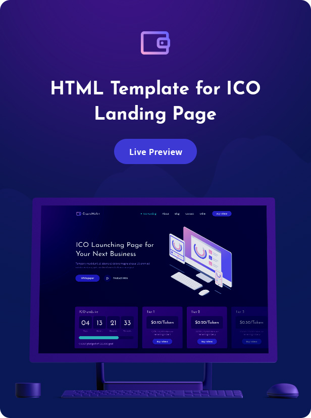 ICO Kryptova - Cryptocurrency HTML Template